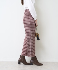 チェックワイドパンツ