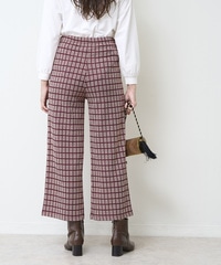 チェックワイドパンツ