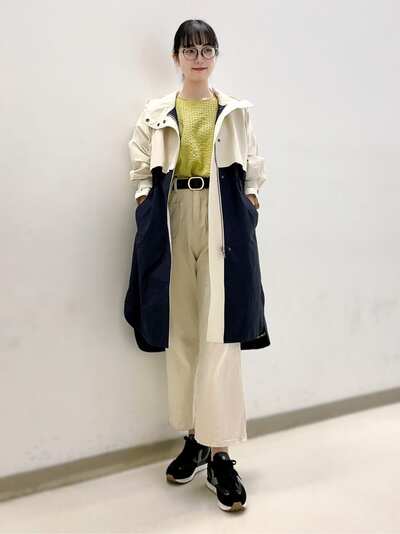 バイカラーコート