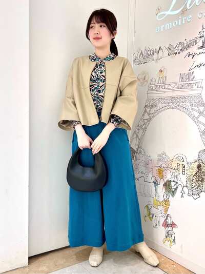 合皮フレア袖ブルゾン