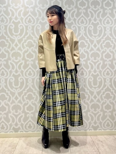 合皮フレア袖ブルゾン