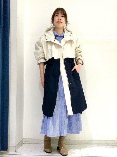 バイカラーコート