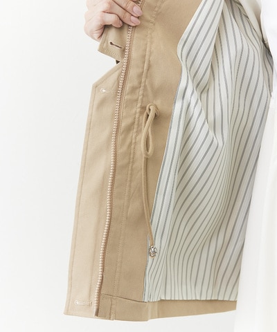 デニム切替コート