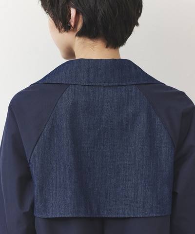 デニム切替コート
