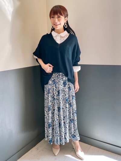 ぼかしフラワースカート