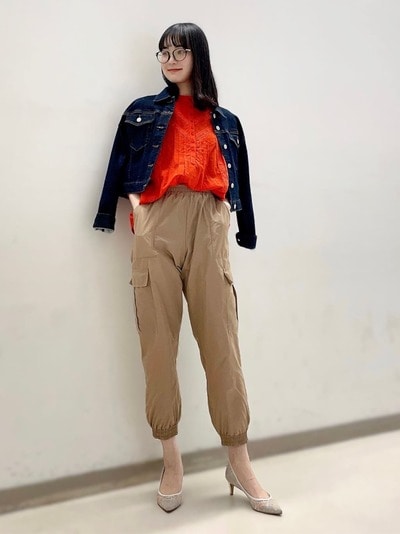 レース切替ブラウス