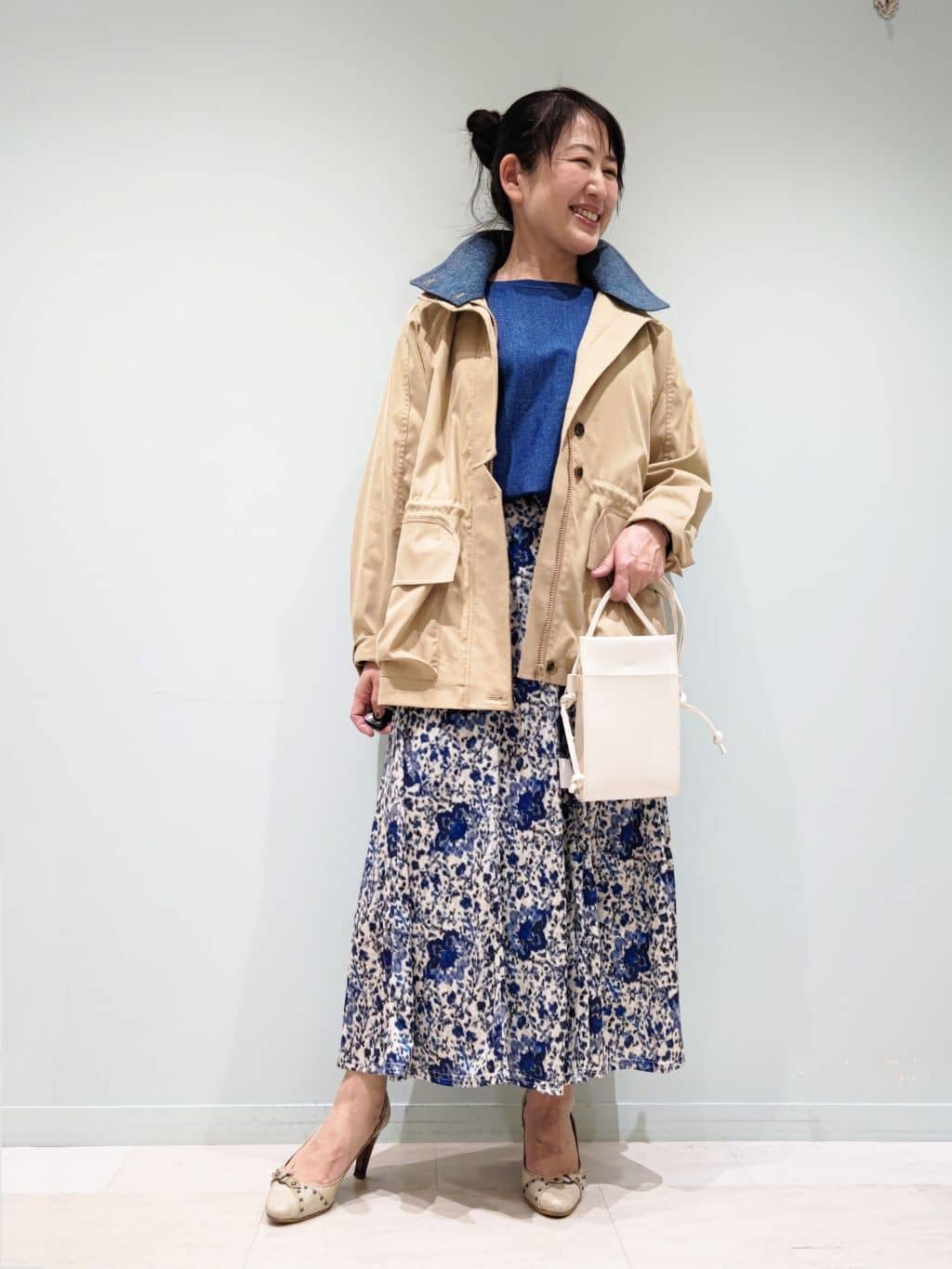 ぼかしフラワースカート