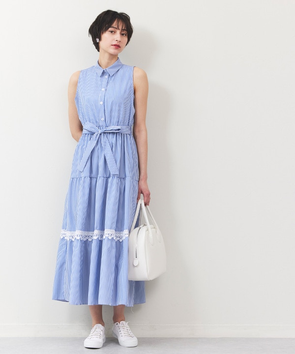 ストライプワンピース