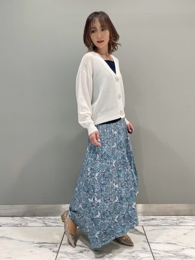 シェル釦カーディガン