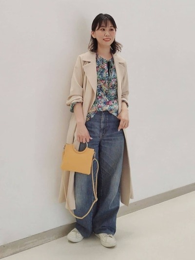 プリーツ切替コート