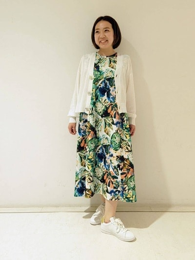 シェル釦カーディガン