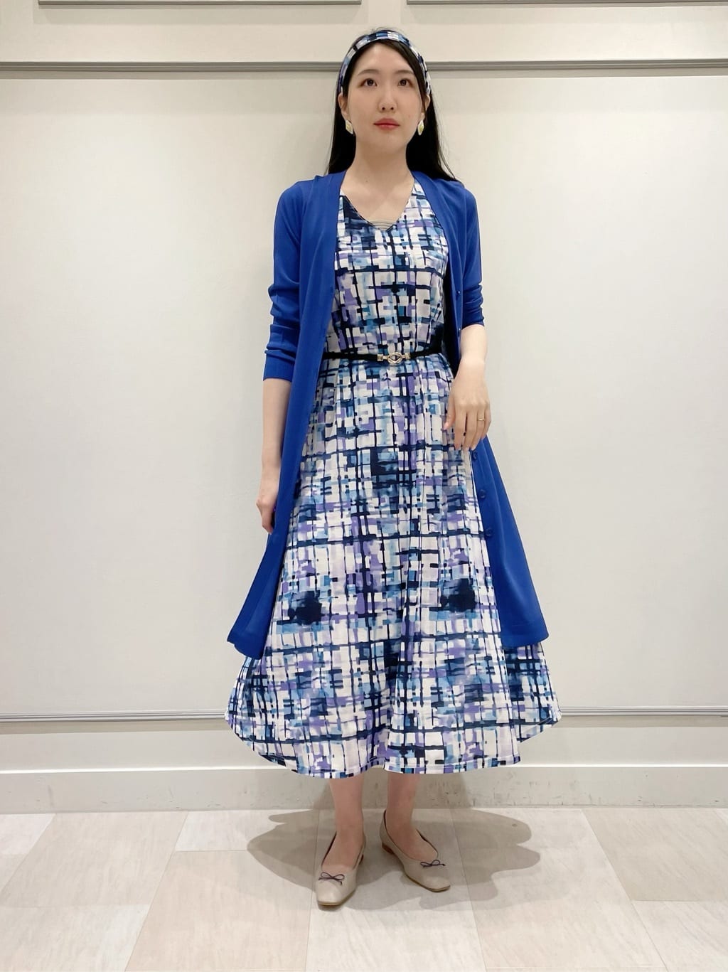 チェックワンピース