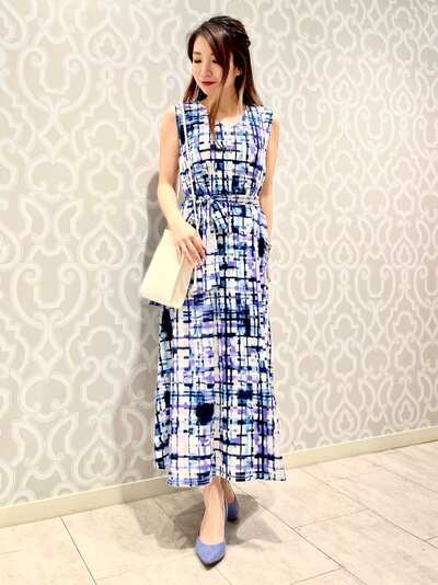 チェックワンピース