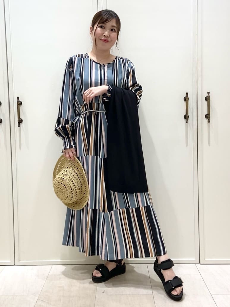 マルチストライプワンピース