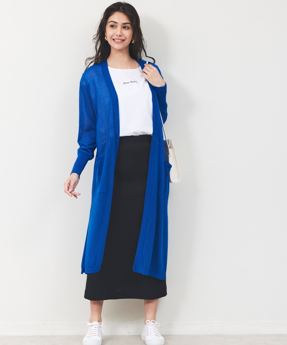 シアーロングカーディガン