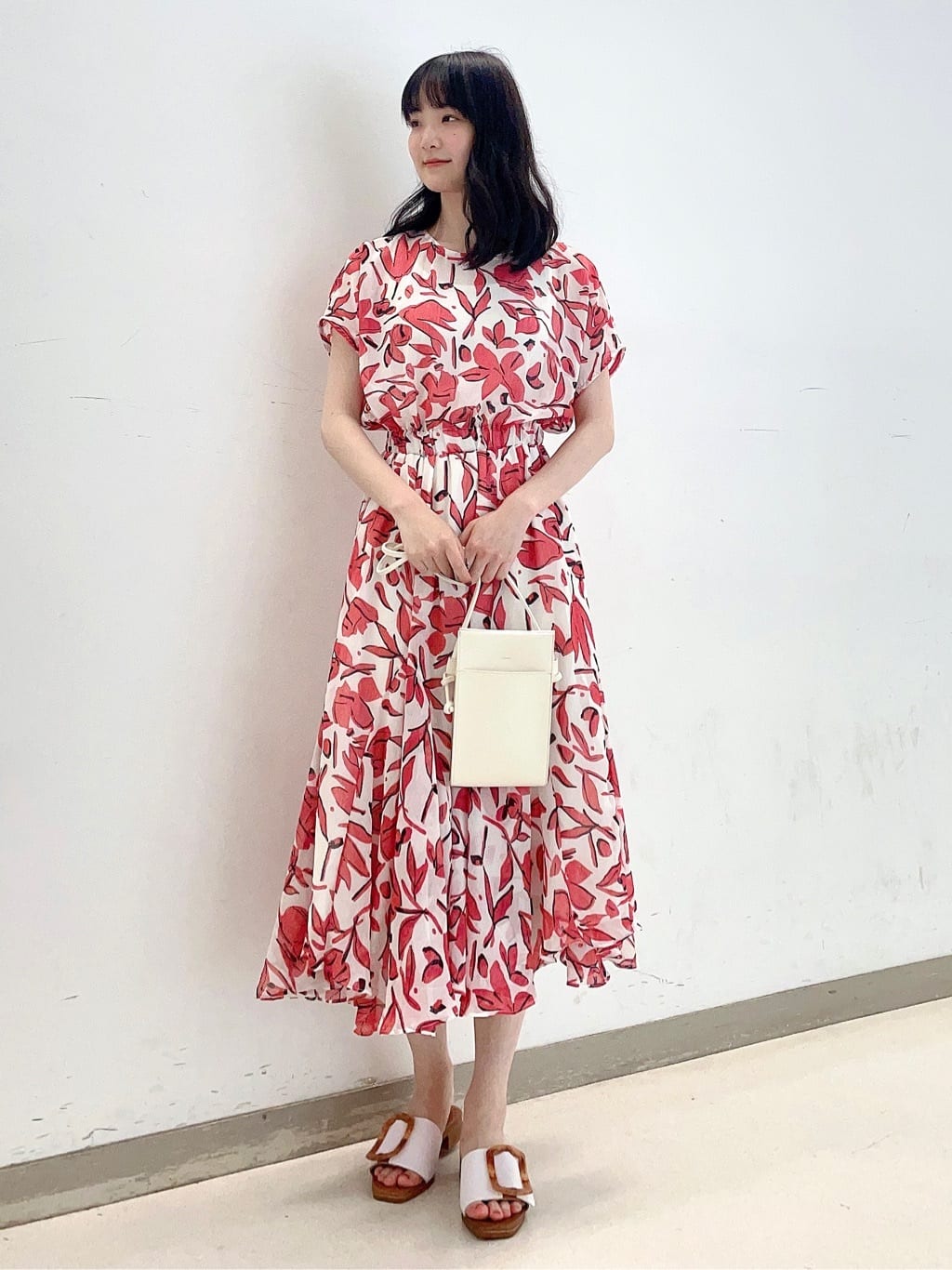 フラワーアシメワンピース