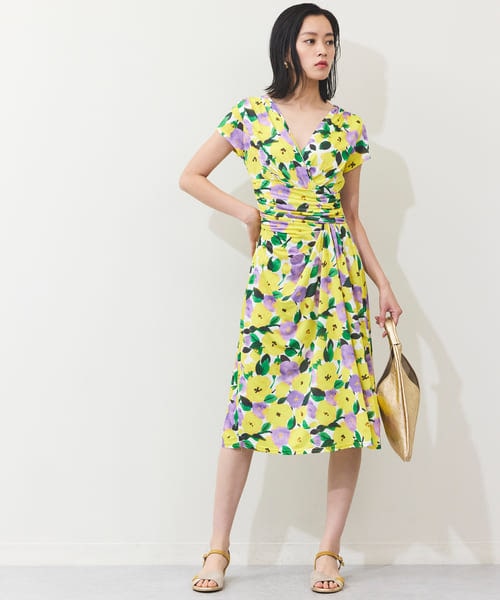 フラワージャージワンピース