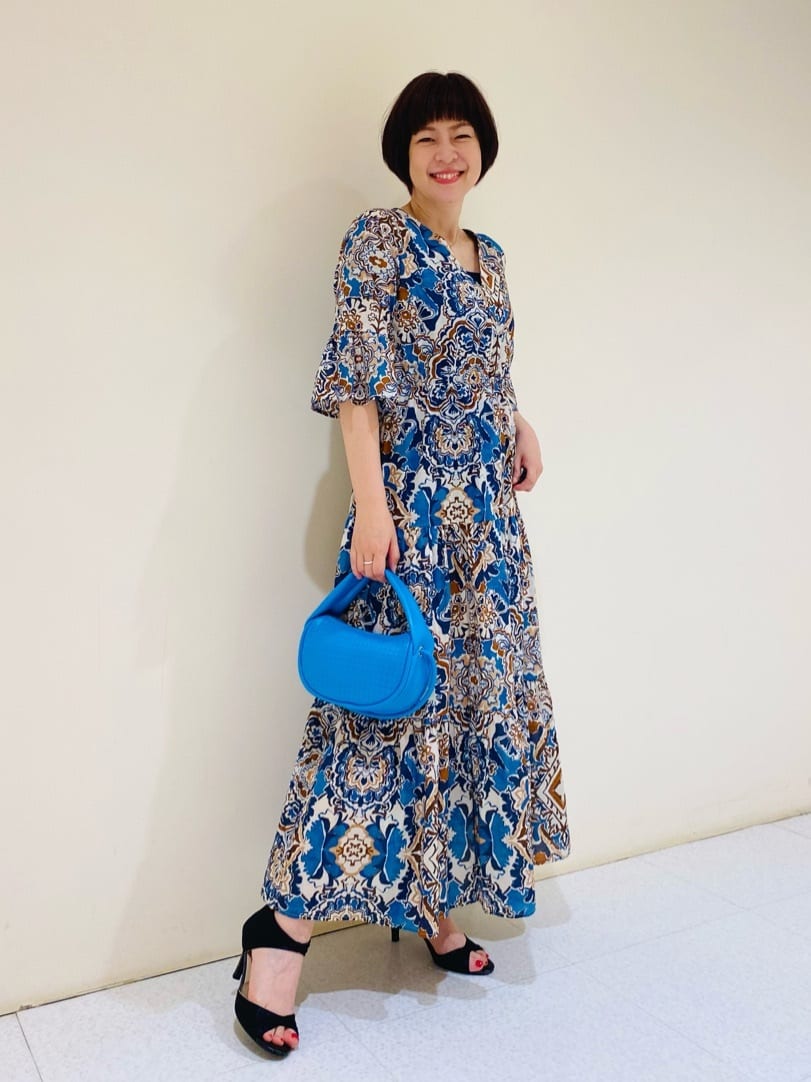 タイルモチーフワンピース