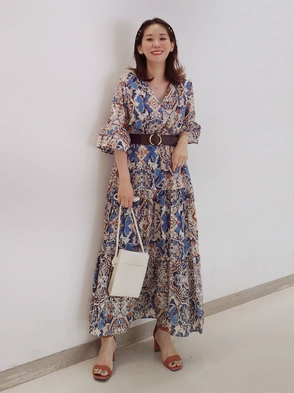 タイルモチーフワンピース