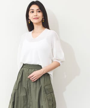 camifineパフスリーブニット