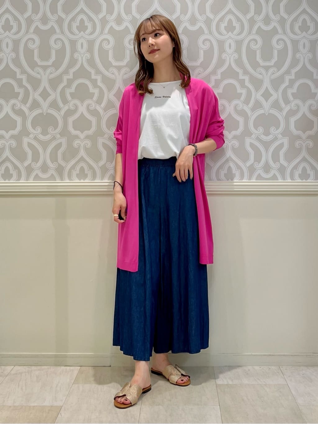 ミディ丈カーディガン