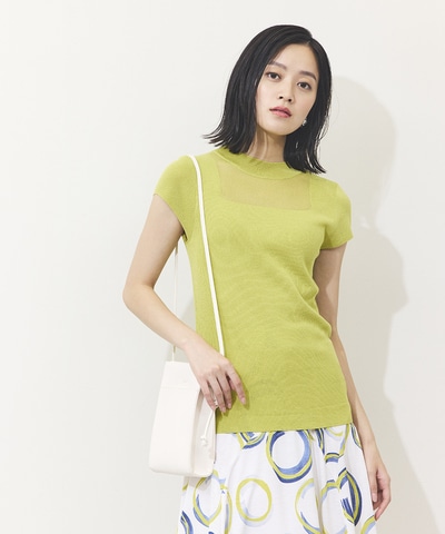 スクエア透かしプルオーバー