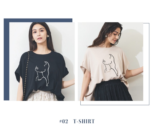 パール付きレディTシャツ