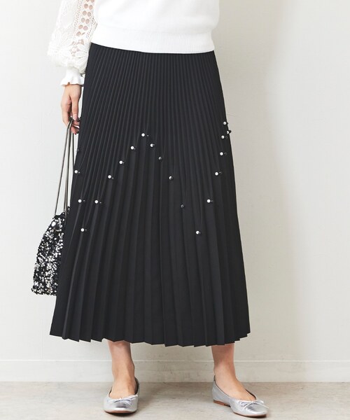 パール付プリーツスカート