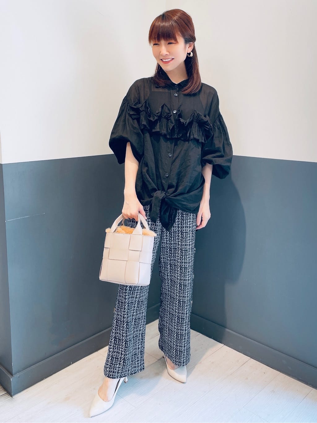 ジャカードワイドパンツ