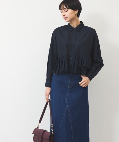 プリーツショートシャツ