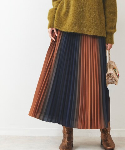 グラデプリーツスカート