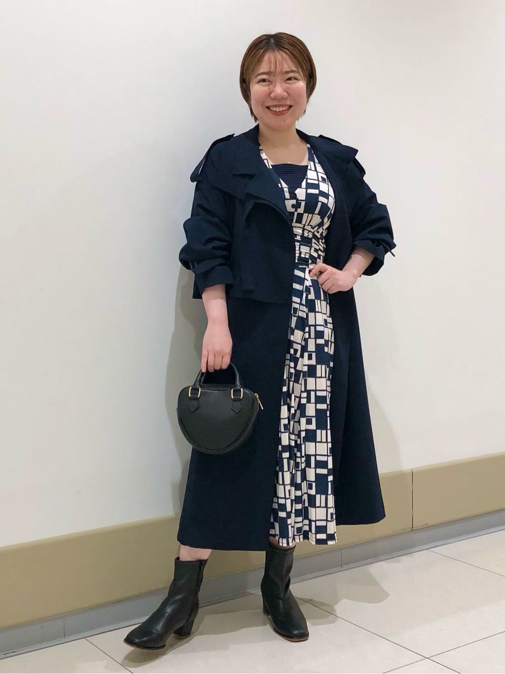 ジオプリントジャージワンピース