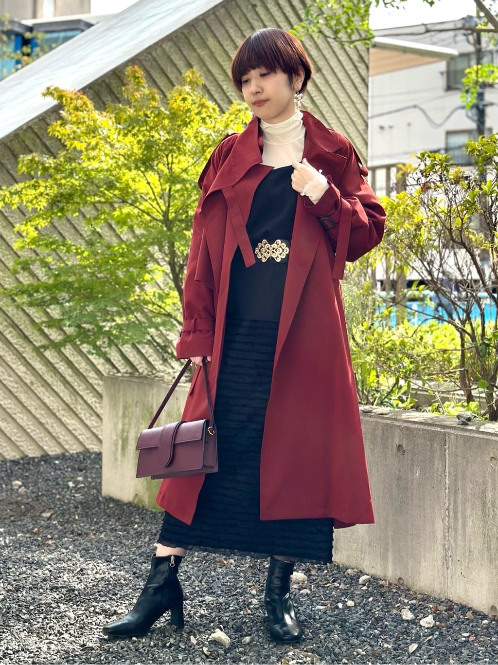 ボタンレスコート