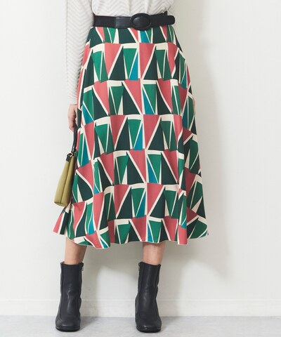 ジオメトリックプリントスカート