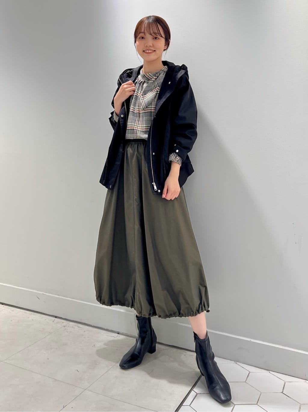 チェックリボントップス