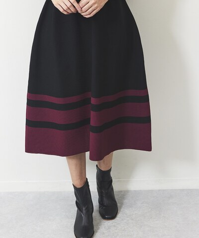 パネルボーダーニットワンピース