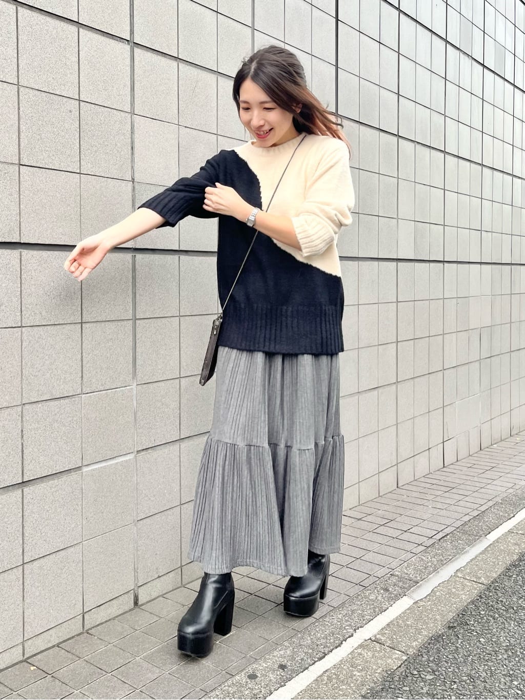 プリーツティア―ドスカート