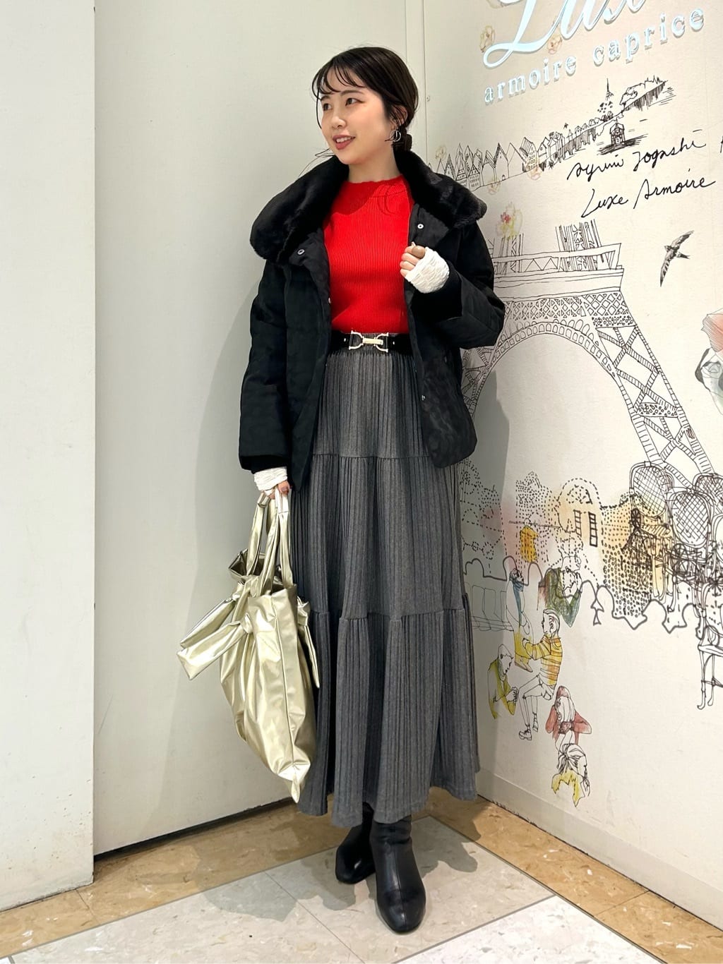 エコファー大襟ショートダウン