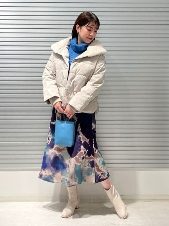 エコファー大襟ショートダウン