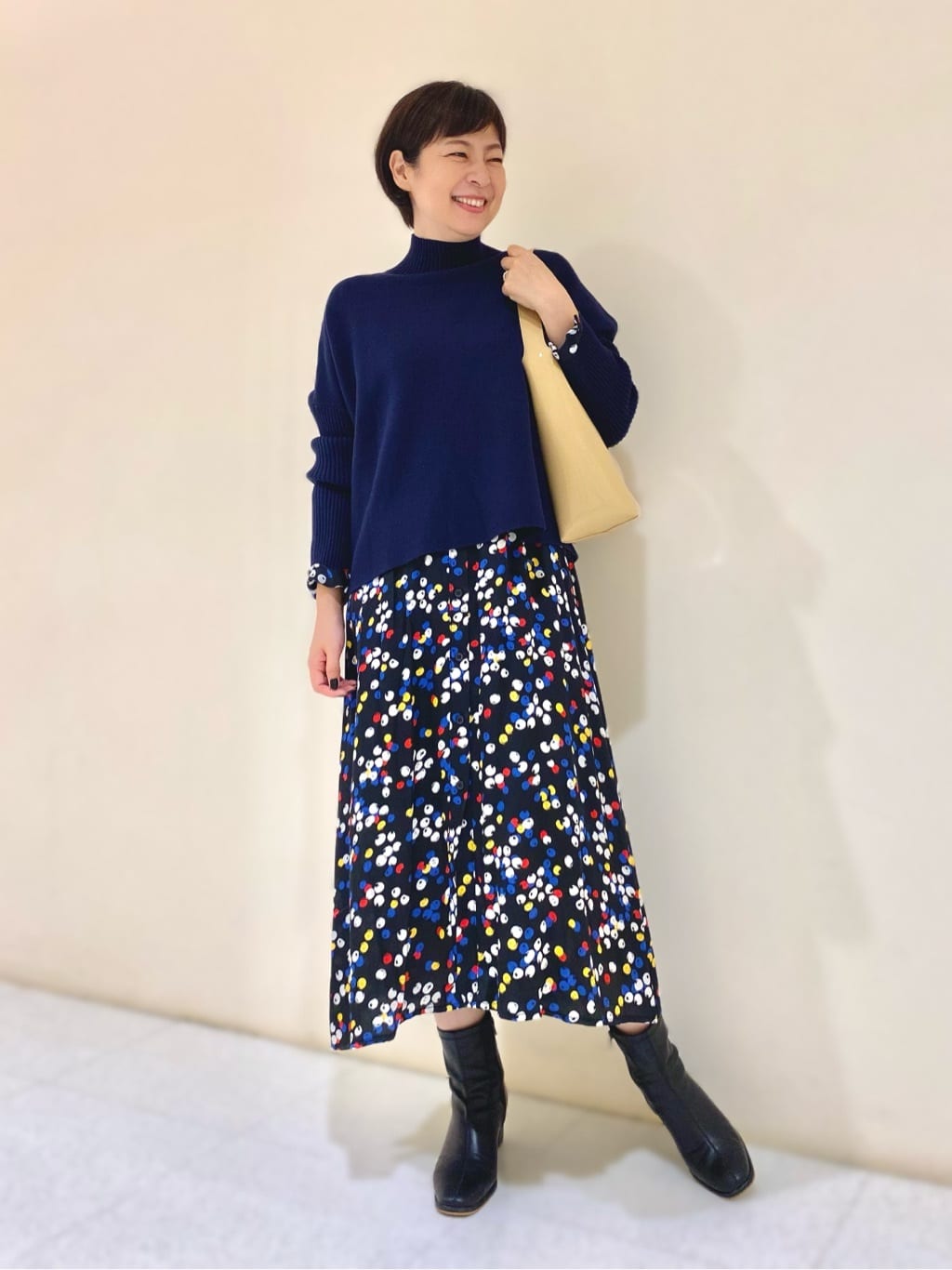 『ワンピース×ニット』の秋コーデ
