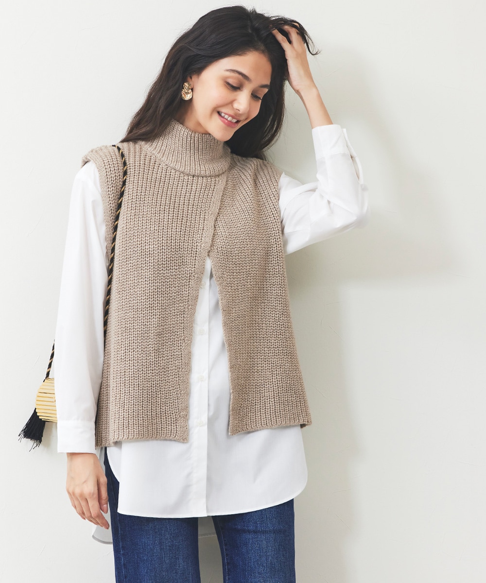 ニットベスト＆シャツ