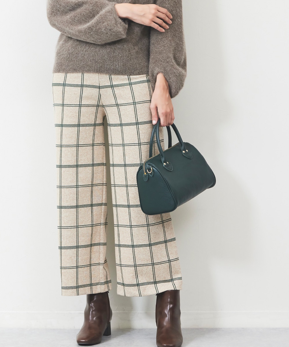 チェックワイドパンツ