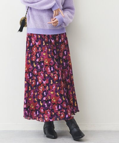 フラワープリーツスカート