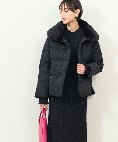 エコファー大襟ショートダウン