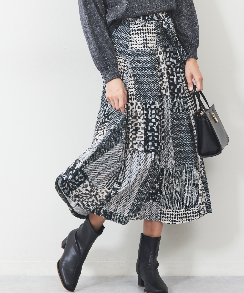 ニットプリントスカート