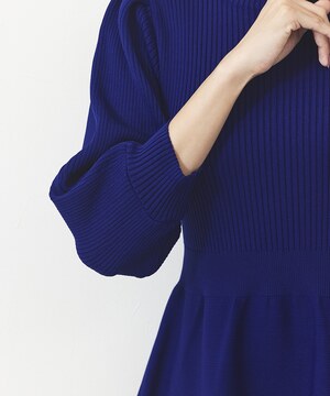 パネルボーダーニットワンピース