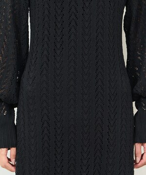 透かし編みニットワンピース