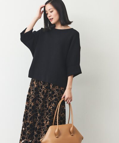 ドルマンスリーブニット