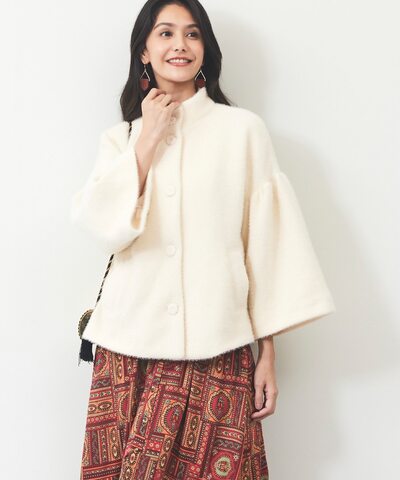 袖フレアショートコート