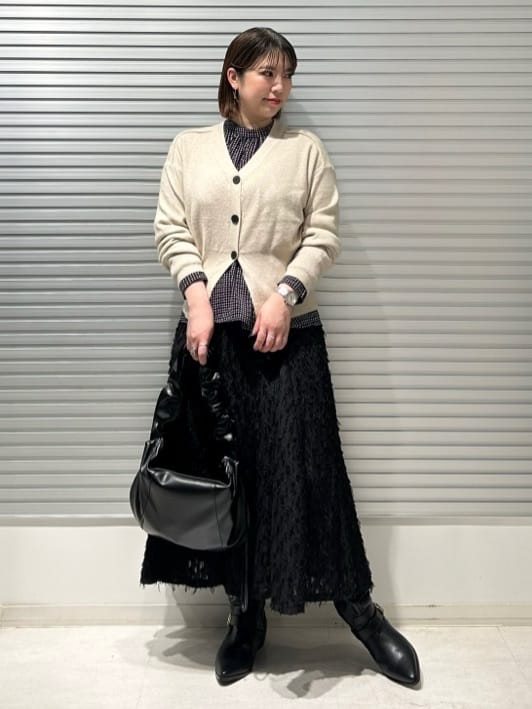 カーディガン&ニットスカートセット